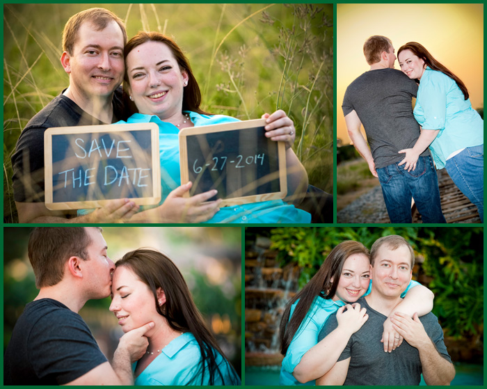David and Brittany's engagement session at Helen's Garden